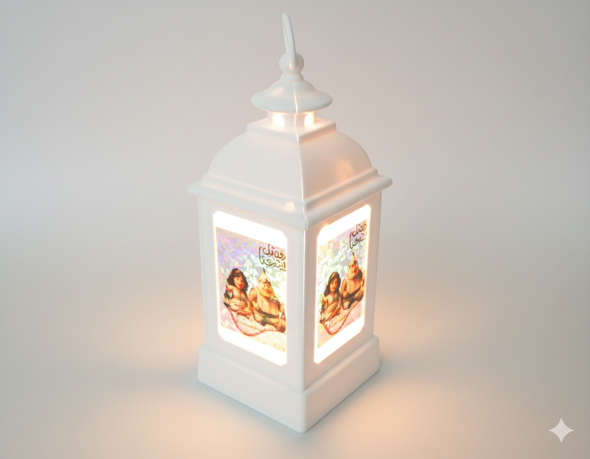 فانوس بلاستك مضيء وبيغني